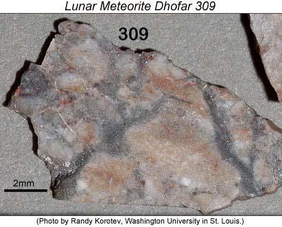 Dhofar 309 [ Data link from the Meteoritical Bulletin] is an anorthositic impact melt breccia, where granulites dominate the clast