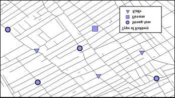 pathways, and utility lines. Polygons, which are multi-sided, closed features [ ], can be used to represent geographic areas such as land parcels, patrol beats, or city boundaries.
