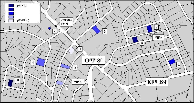 A single symbol point map has been used in this instance because there are only ten incidents.