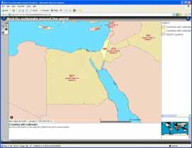 Map document In the map document the same polygon shape file representing the world countries is used three times.