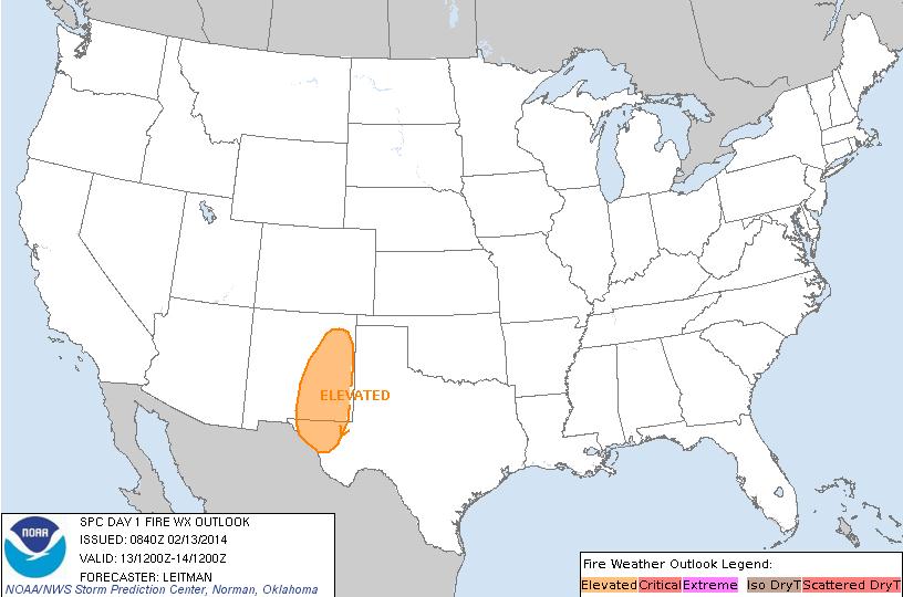 Critical Fire Weather Areas