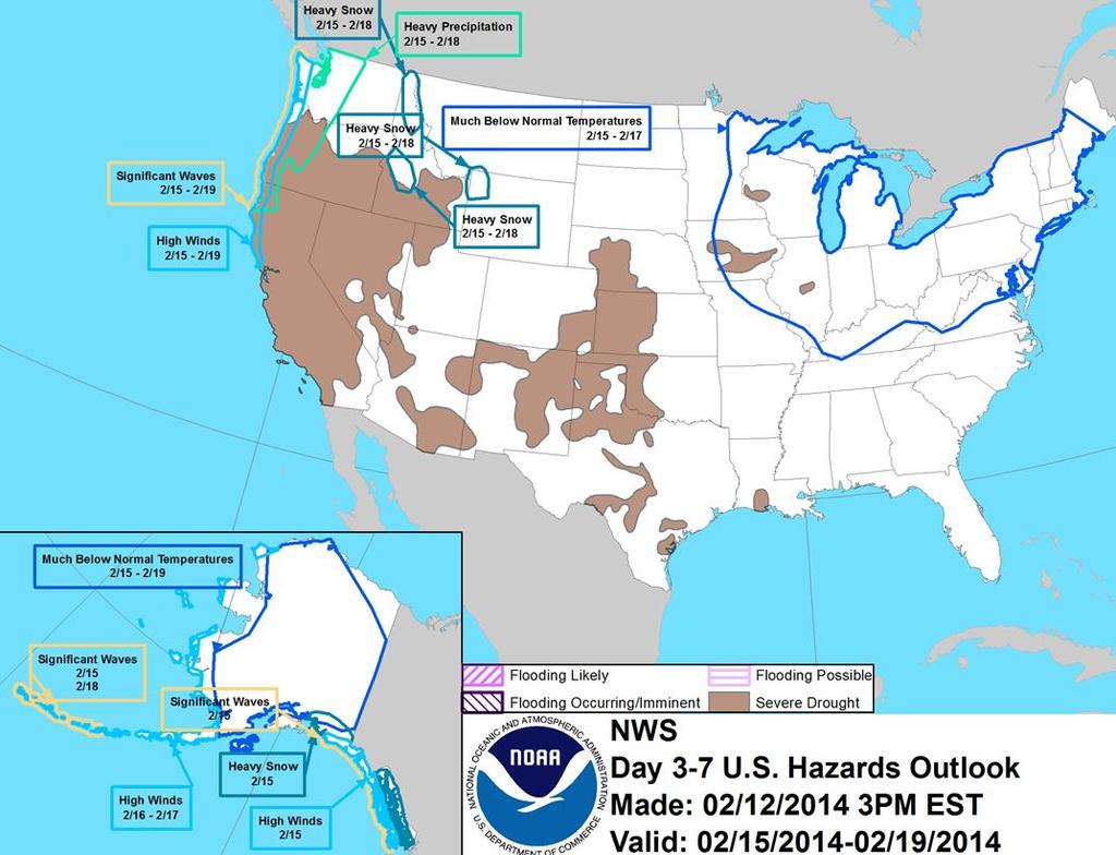 Hazard Outlook: February 15 19 http://www.cpc.ncep.