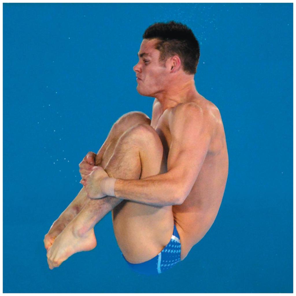 Section 11.5: Angular momentum Exercise 11.6 Spinning faster Divers increase their spin by tucking in their arms and legs (Figure 11.32). Suppose the outstretched body of a diver rotates at 1.