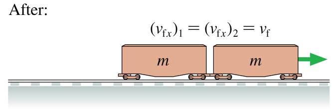 What is the train cars final velocity?