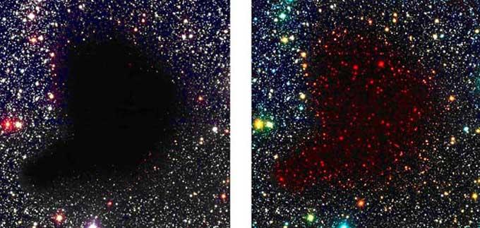 1. GMCs The density of GMCs obscures background visible light causing them to appear as