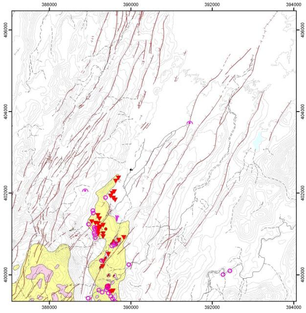 To the left, red dots show the locations of soil flux measurements, and the map to the right shows the magnitude of the diffuse CO 2 flux through soil (Ármannsson et al. 2007) Figure 5.