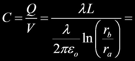 found the electric potential for a cylinder to be equal to: The equation