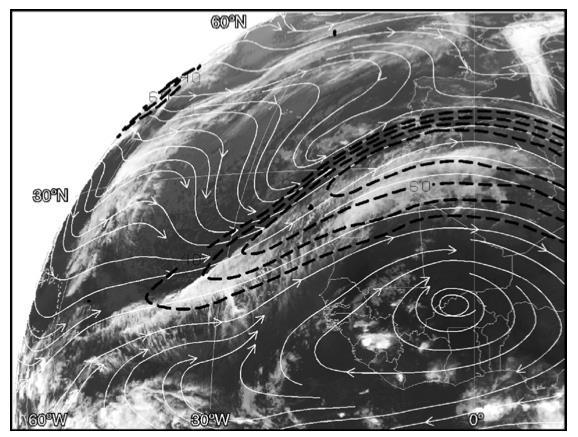 over eastern North Atlantic Initiation of water vapor transport along ARs linked to occurrences of upper-tropospheric troughs