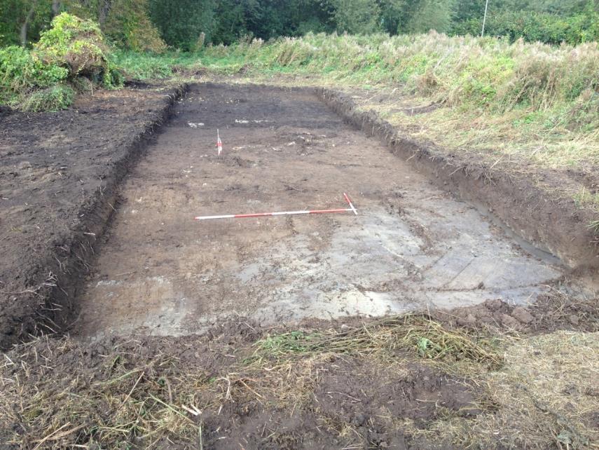 Figure 1. Trench 1 after machining looking north.