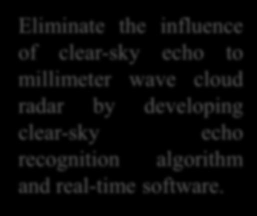 influence of clear-sky echo to millimeter wave
