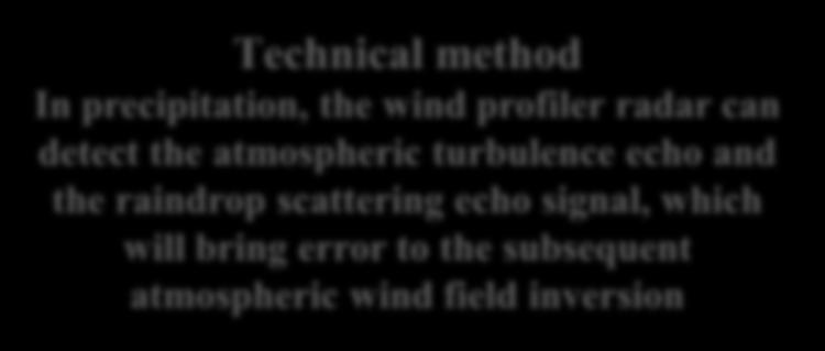 Technical method In precipitation, the wind profiler radar