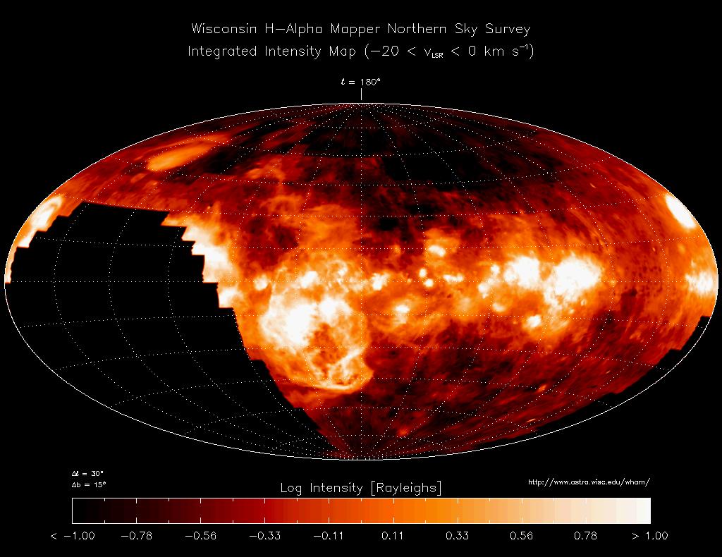 Cosmic Ray Heating of Diffuse Interstellar Gas Left: Galactic Ha emission, showing a thick layer of
