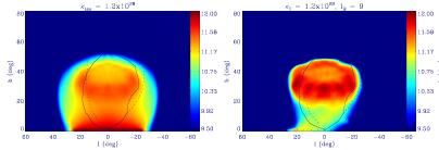 field aligned diffusion (right).