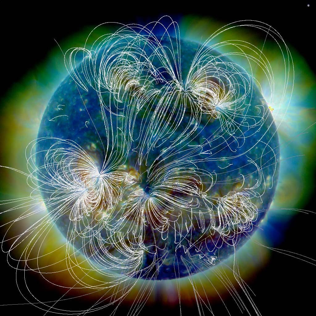 Figure 1. Three color composite EUV image taken by SDO/AIA at 0600 UT on 1 August 2010.