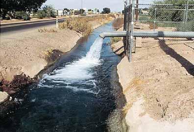 This is groundwater pumped from the ground for irrigation.