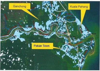 The upstream of the Pahang river basin is located at Jerantut, while Temerloh is the location where the midstream occurred and lastly downstream is located at Pekan whereas the river discharge into