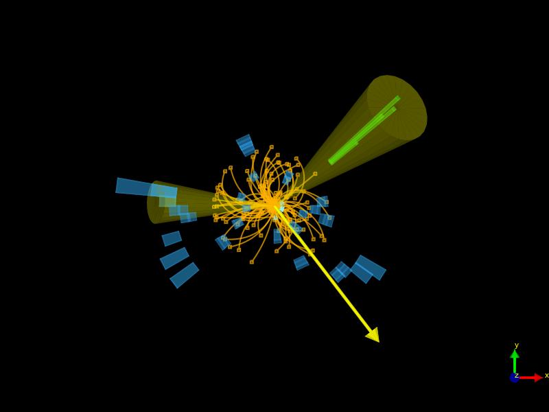 Collider experiments CMS Unbalanced transverse momentum - signature of missing
