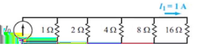 Consider the following small circuit: Figure 11: This is a small circuit. Notice that the voltage across the rightmost 16Ω resistor must be 16 V, since V = IR.