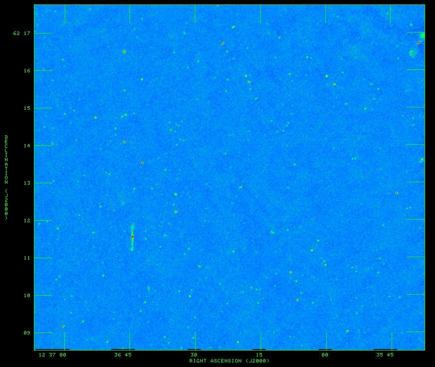 Central 12 Arcminute Field JVLA L-Band image of the central 9 of GOODS-N. Full image to 30 38 hrs, BW 1GHz 1σ~1.