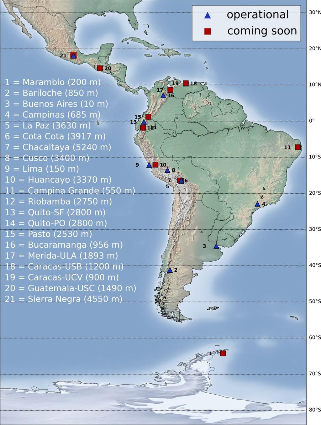 LAGO Ecuador: first results and further developments 1. Background The Latin American Giant Observatory LAGO project is a recent organization created on 2005.