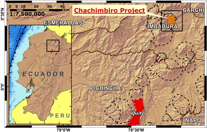 Report 10 93 FIGURE 2: Chachimbiro geothermal project, located 75 km north of Quito Calderón Torres FIGURE 3: Chacana geothermal project is located 40 km east of Quito The convergence between the