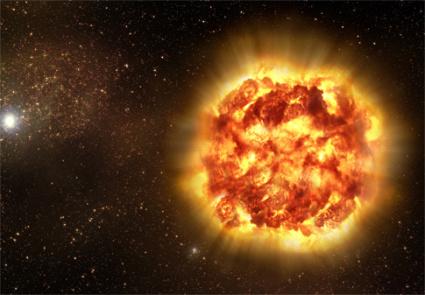 A star is a huge sphere of very hot gases. We call the star closest to us the Sun. The Sun is a star!