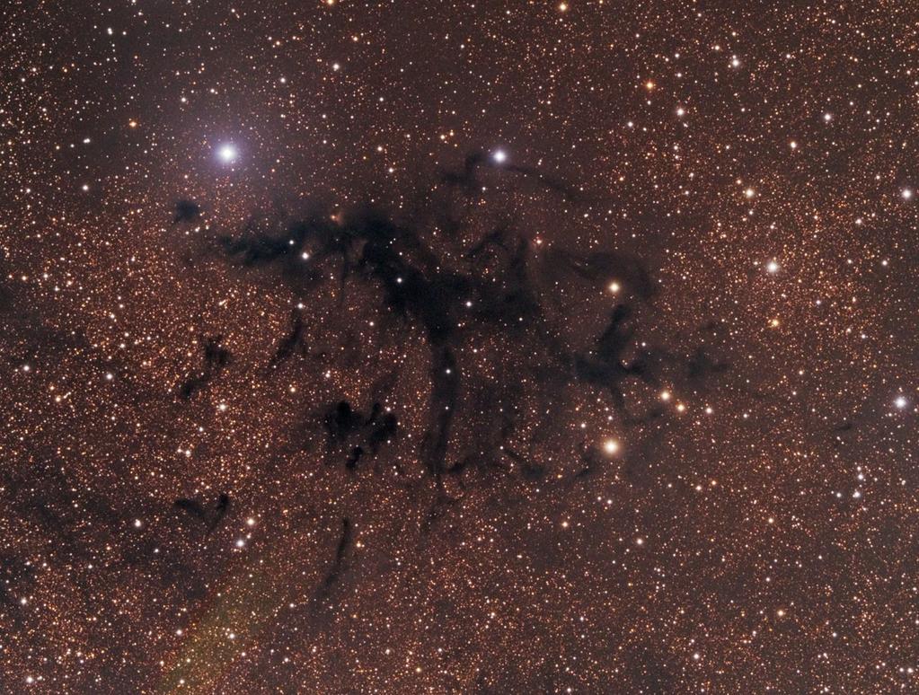 Dark Nebula (LDN673) Many of my images are of emission nebulae because the narrow band of wavelengths emitted allows these to be captured using "narrowband filters", which block all other