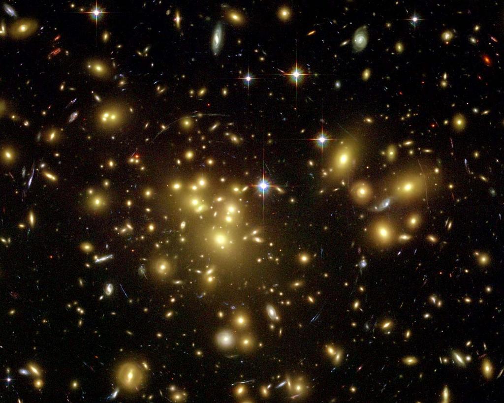 Abell 1989, one of the most massive galaxy clusters know: It acts as a gravitational lens, stretching and
