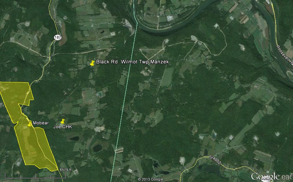 Marcellus Shale Drilling Pads ( ) Subject Property, Black Road, Tax ID = 58-127-66 (red outline), 22.