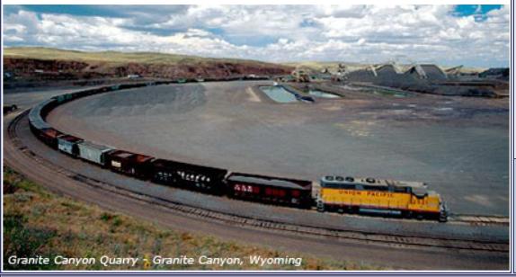NEARBY OPERATIONS Martin Marietta operates a major quarry at Granite Canyon, 4 km south of