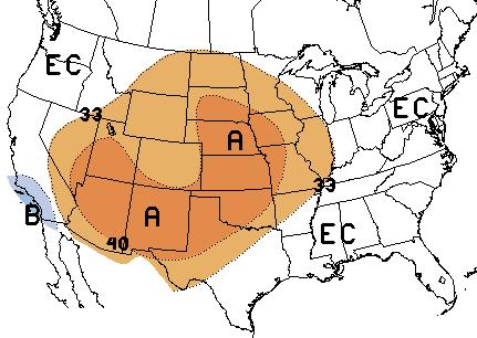 Temperature Outlook April - August 2007 According to the NOAA/CPC, the temperature outlook for April 2007 favors above normal temperatures across much of the western and central U.S.