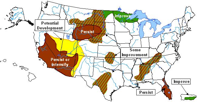 Seasonal Drought Outlook through June 2007 Source: NOAA Climate Prediction Center The Seasonal Drought Outlook issued March 15 th depicts general, large-scale trends from March 15 th through the end