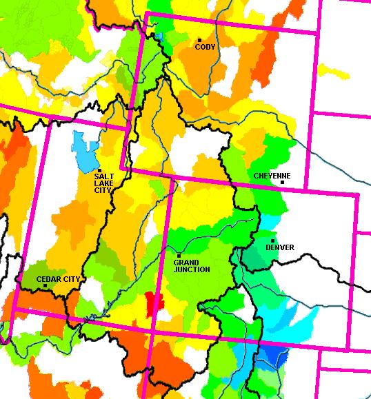 Spring and Summer Streamflow Forecasts for the 2007 runoff Season Across the Intermountain West region, streamflow forecasts for the upcoming spring and summer months vary with near average to above