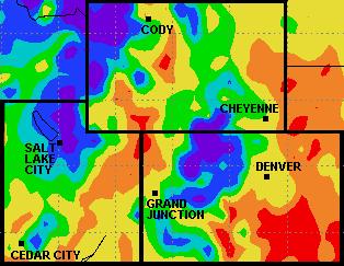 Precipitation 2/1/07-2/28/07 Total precipitation for February 2007 in the Intermountain West regions ranged from 0 to 3+ inches (Figure 3a).