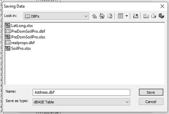 Attribute data can be exported to dbf to