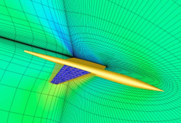 3D Aero-Structural Design Optimization Framework Aerodynamics: FLO107-MB, a parallel, multiblock Navier-Stokes flow solver.