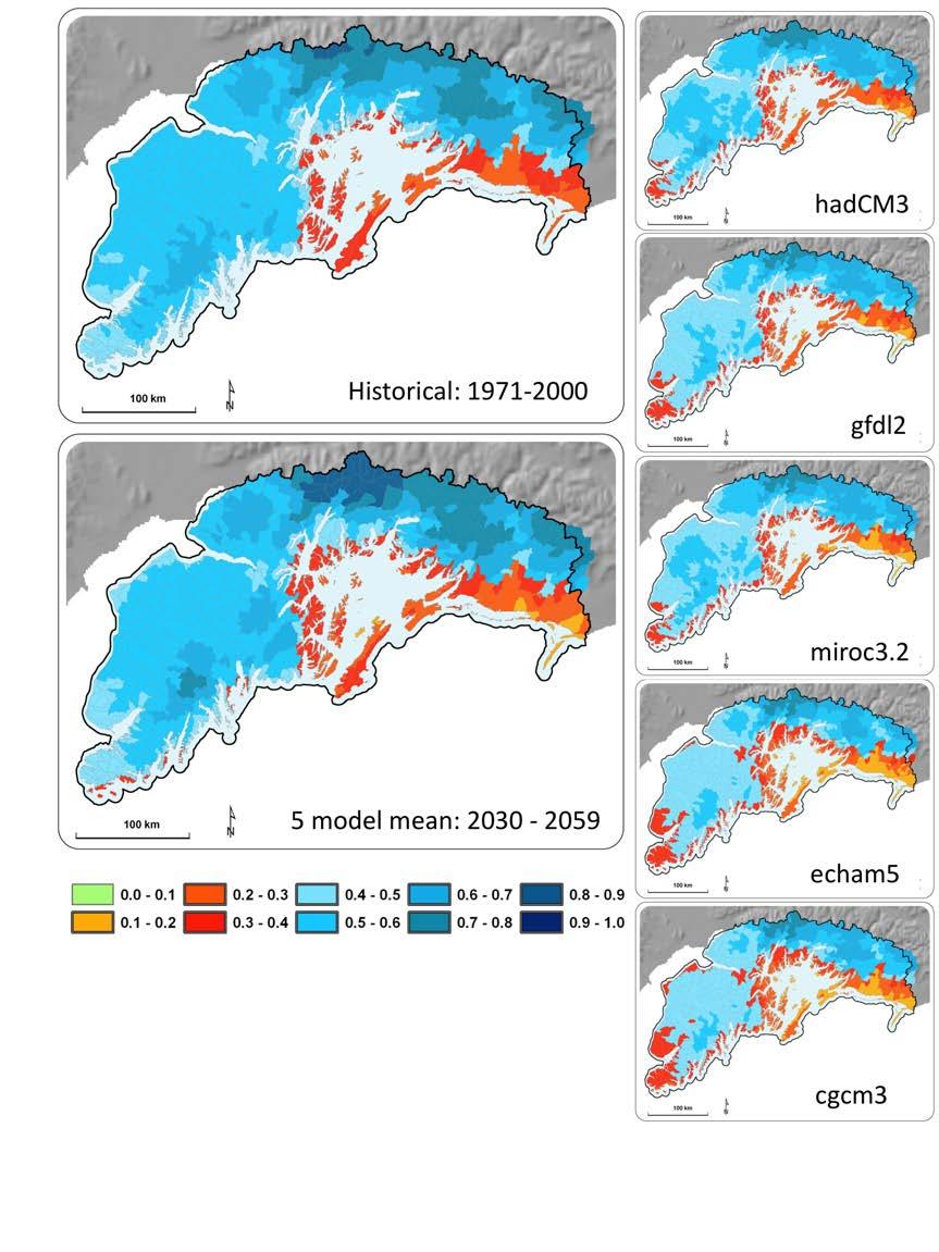 General agreement across climate models.