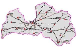 distance between stations ~ km Riga's GeoMetrs Ltd.