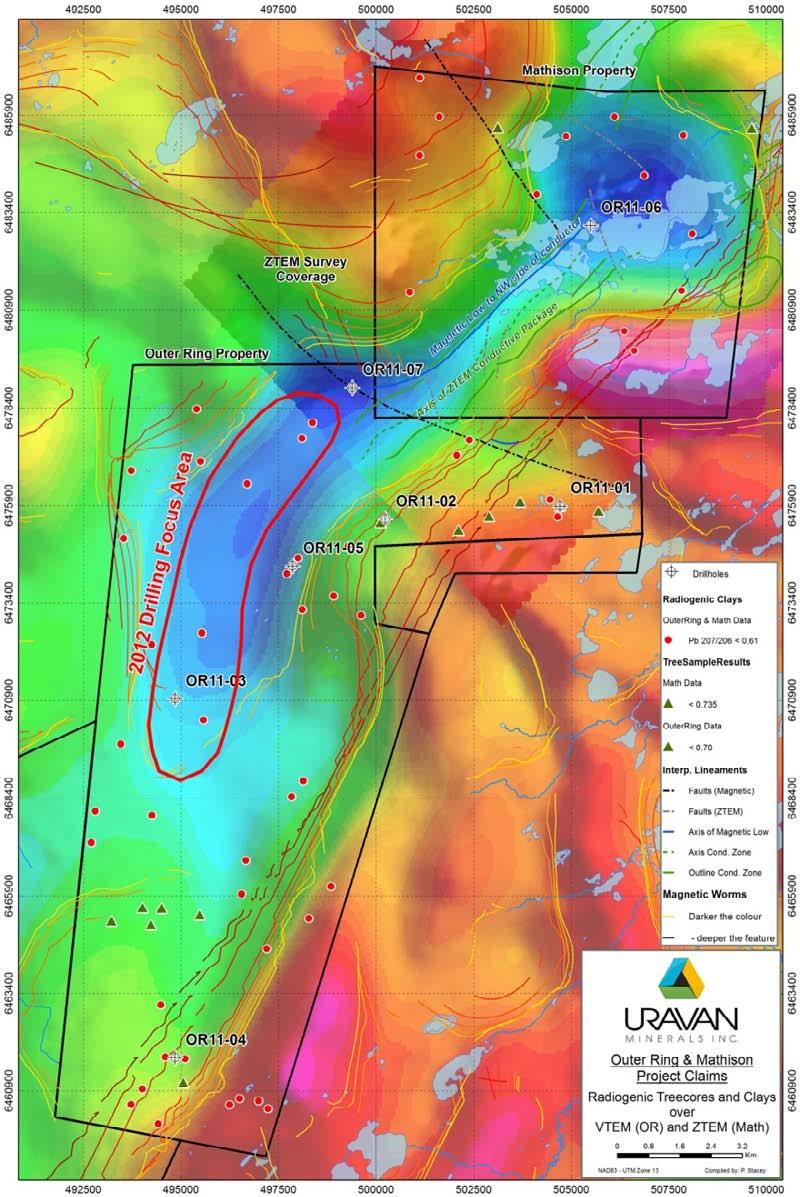 POSITIVE RESULTS OR/MATH SURFACE GEOCHEMISTRY AND DRILLING RESULTS TSX-V : UVN Surface geochemical program completed in July 2010 and June 2011, respectively Geochemical program completed using new