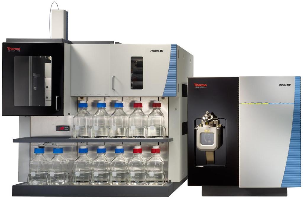 FIGURE 4. Prelude MD HPLC (Left) and Endura MD MS (Right) For in vitro diagnostic use. Not available in all countries. www.thermoscientific.com 2014 Thermo Fisher Scientific Inc. All rights reserved.