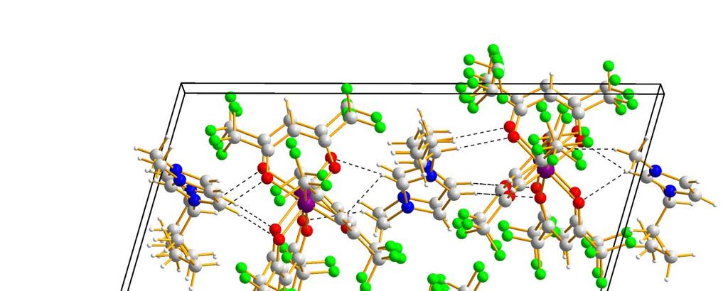 Figure S2: Packing in the crystal structure of [C 4 mim][co(hfac)