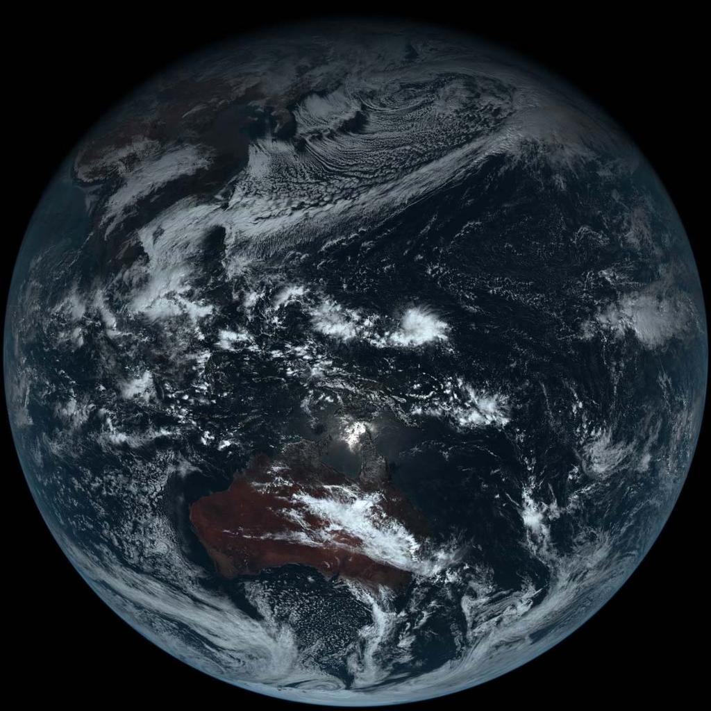 First ABI Class Imager Operating in Orbit on Himawari 8 (TRL 9) True color composite (Band 1 (blue), Band 2 (green), Band 3 (red))