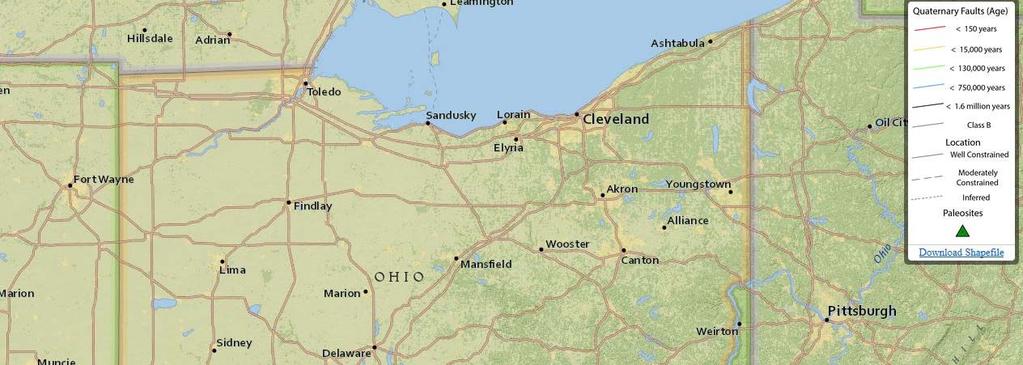 FAULT AREAS IN OHIO Path: U.S. GEOLOGICAL SURVEY. (2014).