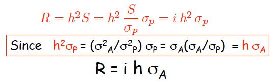 Truncation selection The fraction p saved can be translated into an expected selection intensity (assuming the trait is normally distributed), allows a breeder (by setting p in advance) to chose an