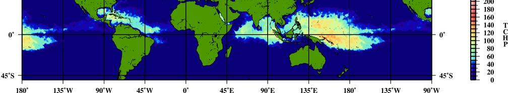 the ocean surface, so a deep layer of warm water yields a higher