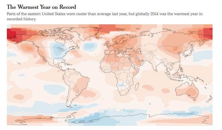 The Warmest Year on Record Parts of the eastern United States were cooler than