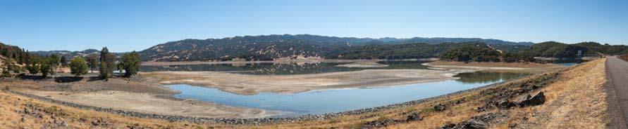 Lake Mendocino in Sonoma County Drought July 2014 Lake Mendocino, July 2014