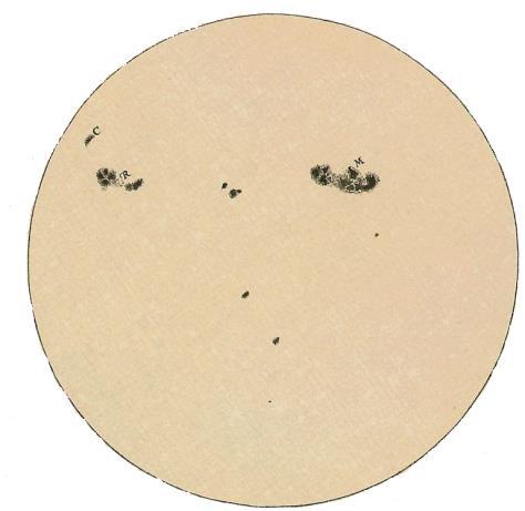 observed sunspots with