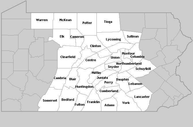Those Counties served by NWS State College
