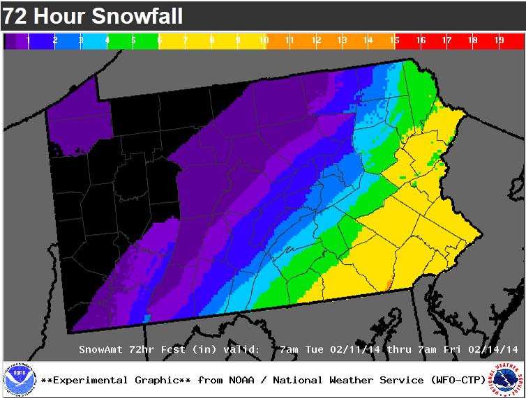 Use this graphic as guidance to where the heavy snow is expected